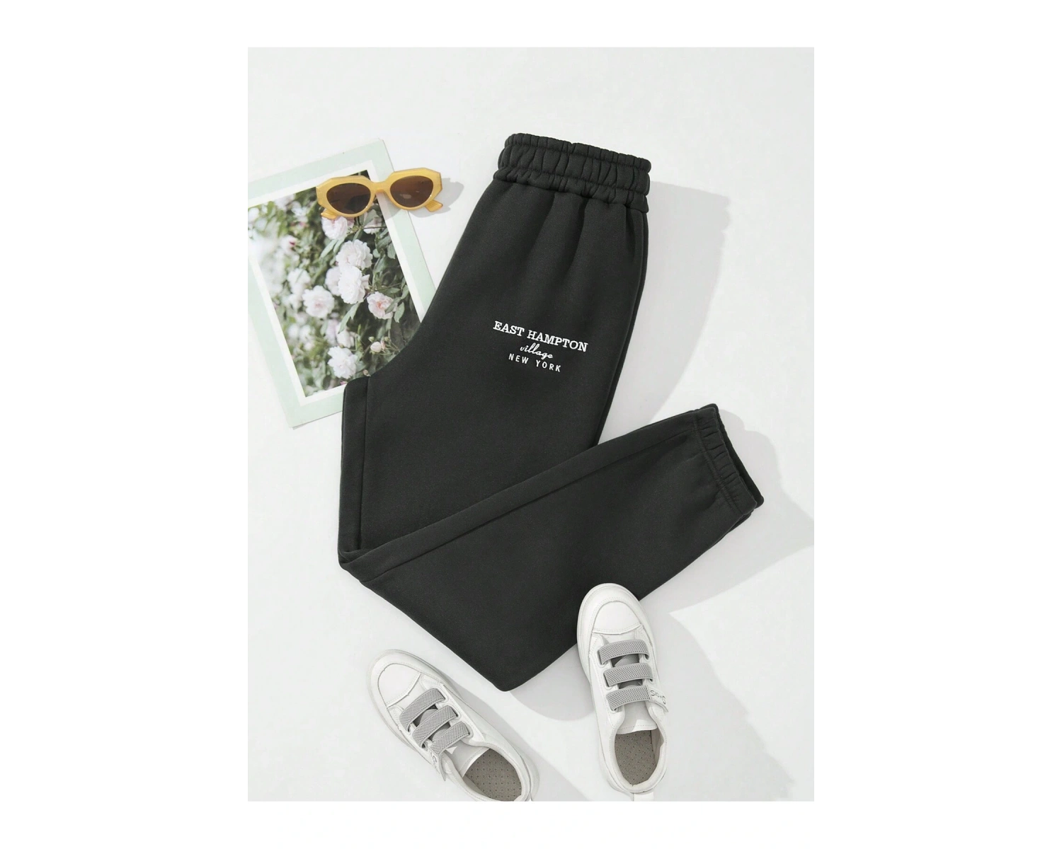 Letter Embroidery Thermal Lined 4 Mevsim Eşofman