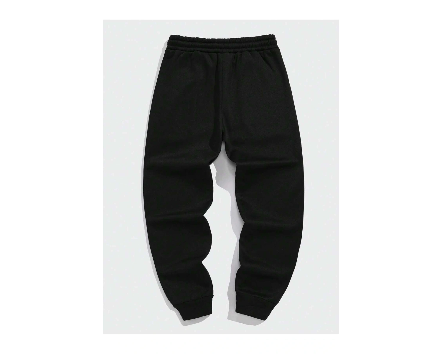 Letter & Fire Print Drawstring Waist Eşofman Altı