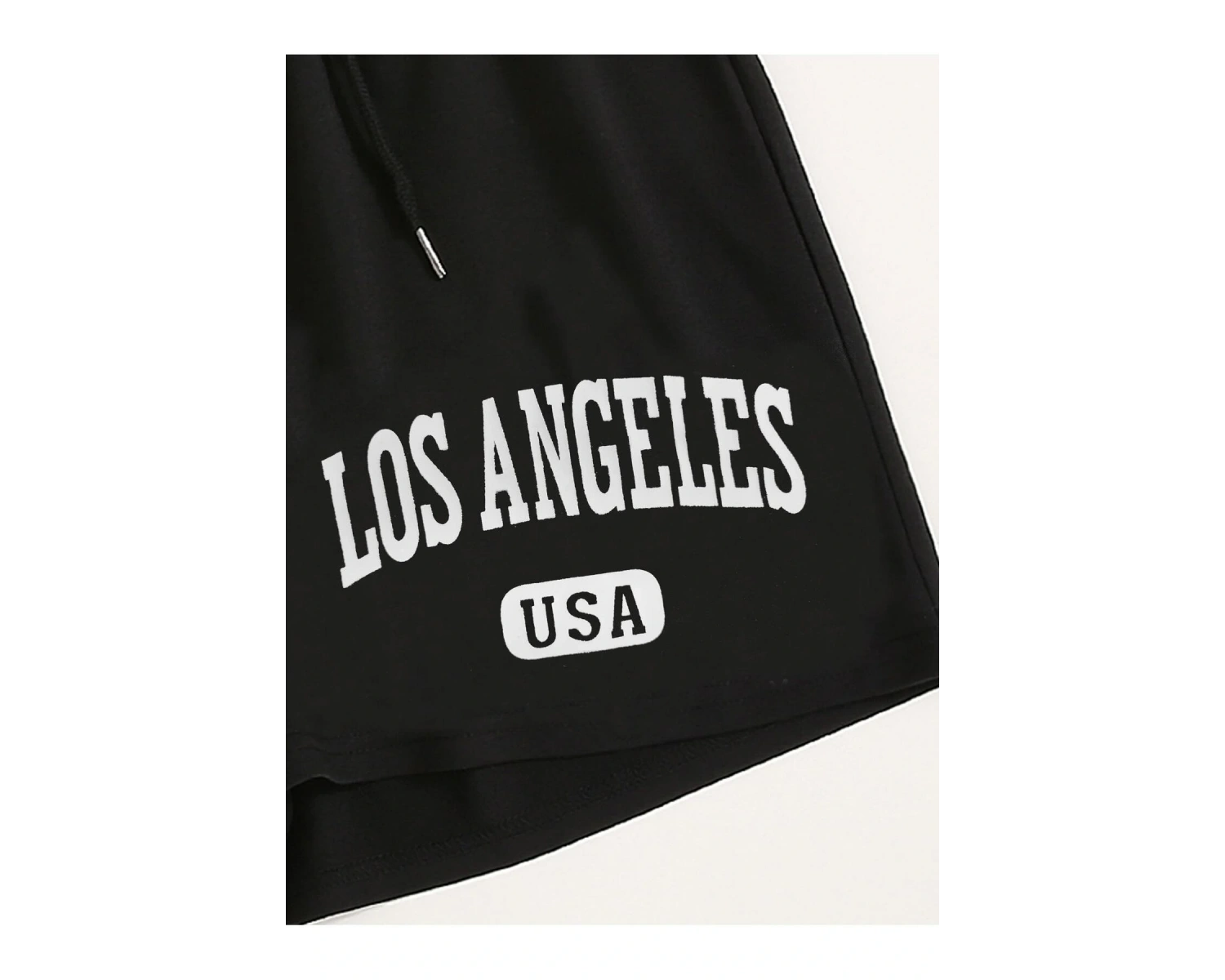 Letter Graphic Drawstring Şort