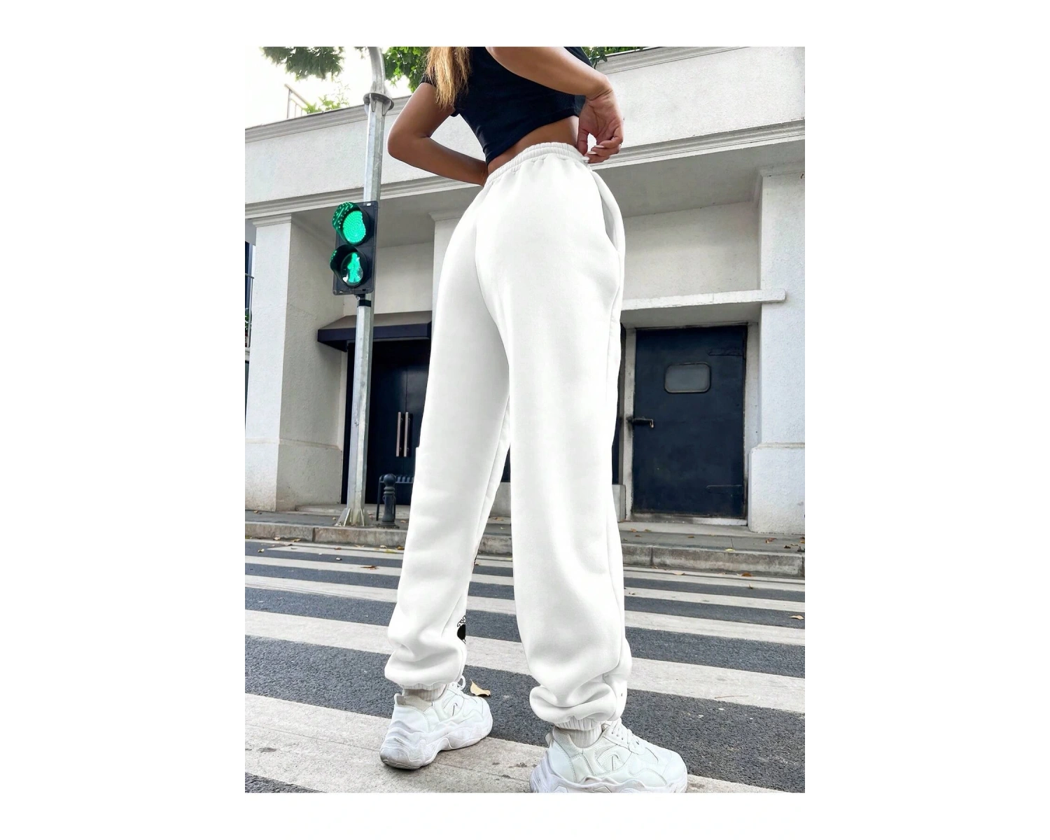 Letter Graphic Drawstring Waist 4 Mevsim Eşofman