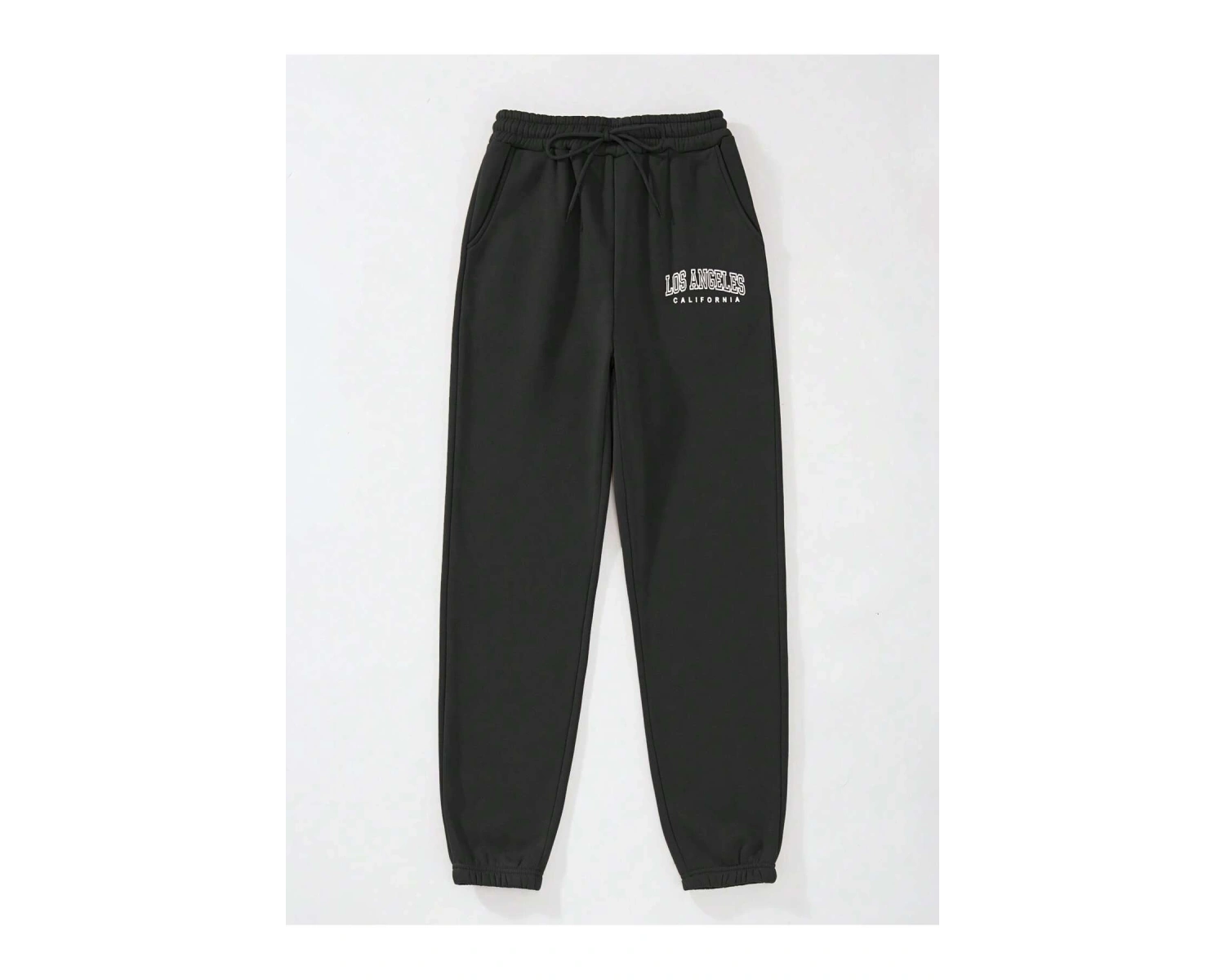 Letter Graphic Drawstring Waist 4 Mevsim Eşofman