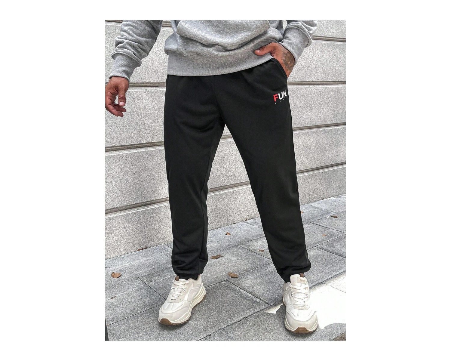 Letter Graphic Drawstring Waist Eşofman Altı