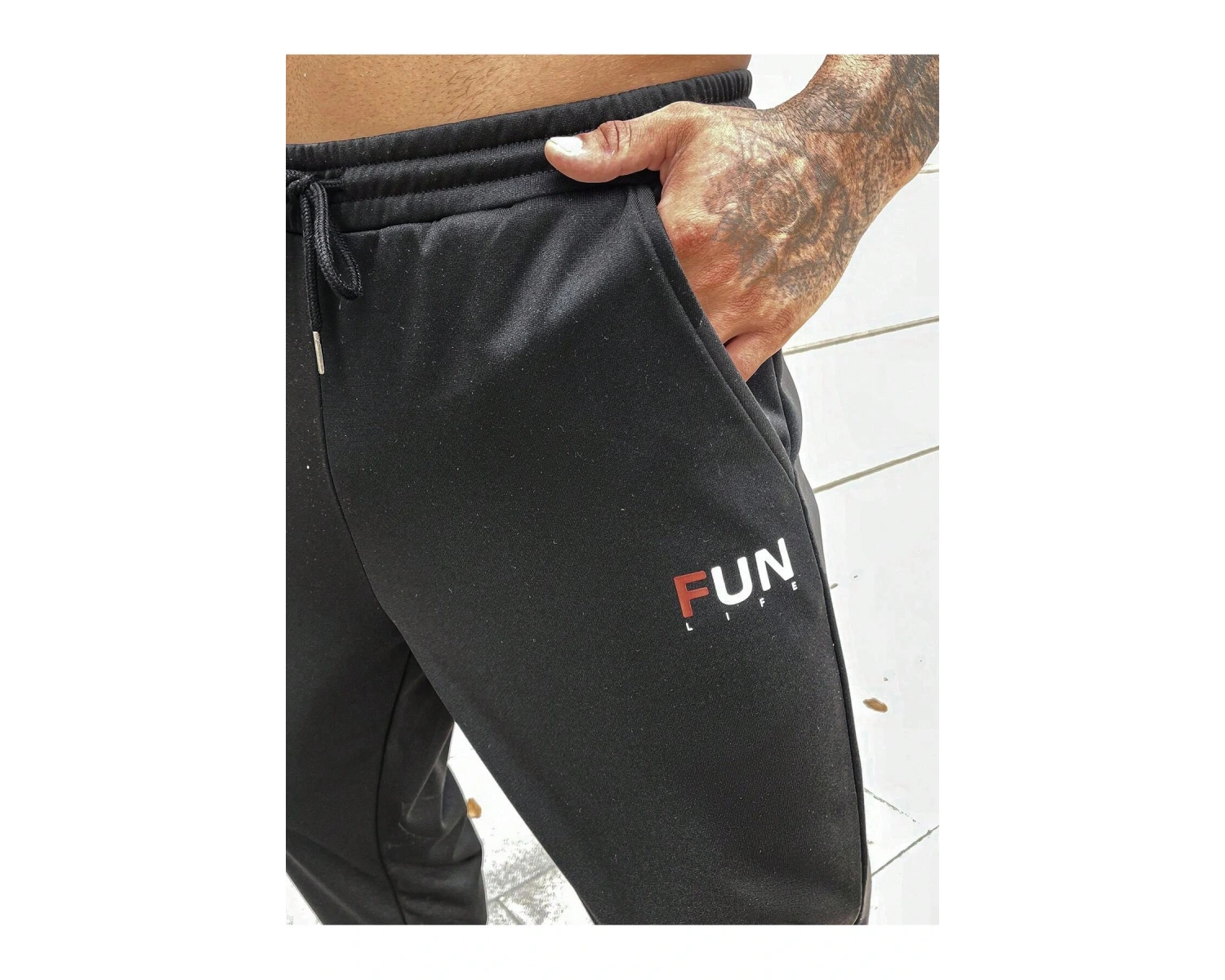 Letter Graphic Drawstring Waist Eşofman Altı