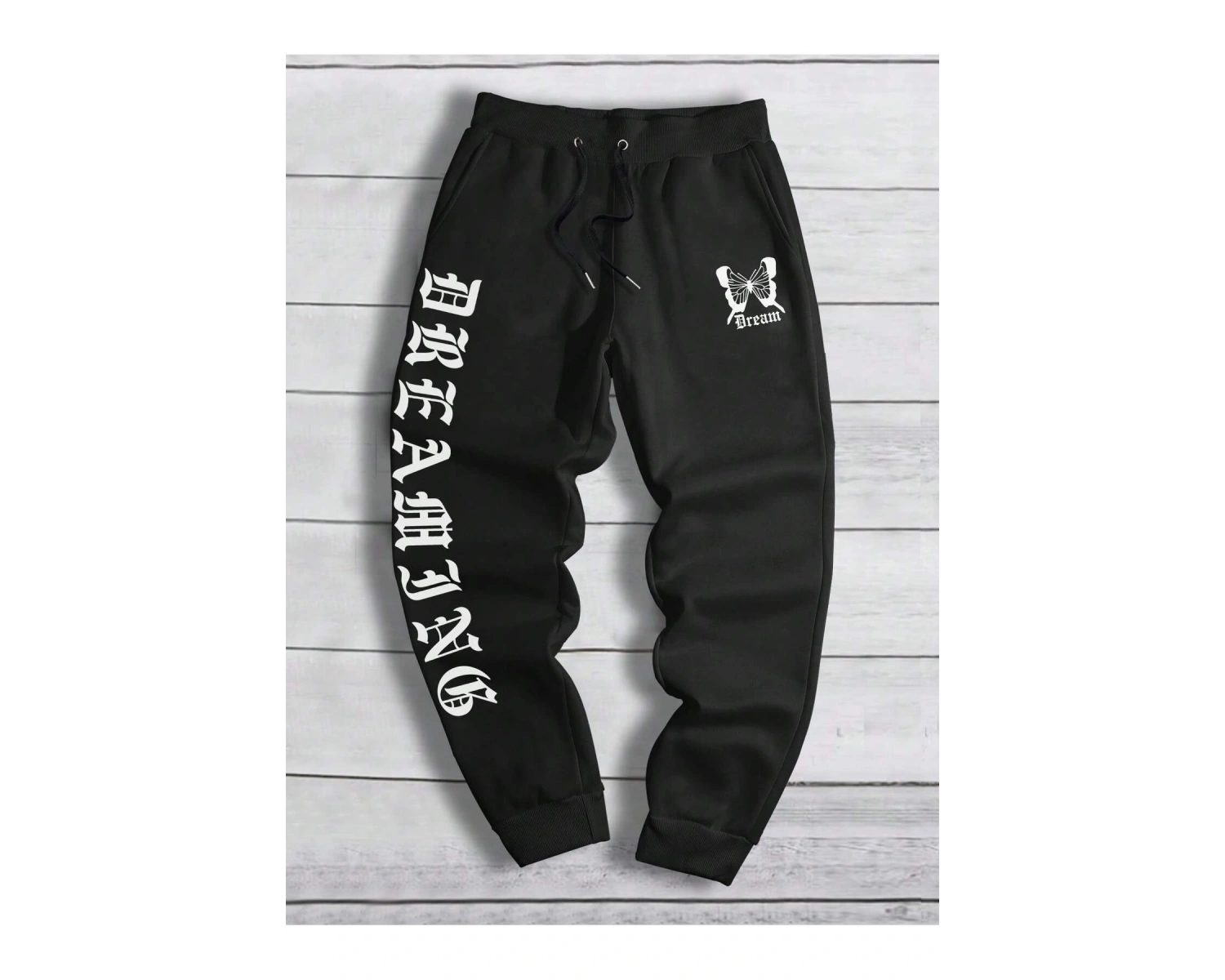 Letter Graphic Drawstring Waist Eşofman Altı