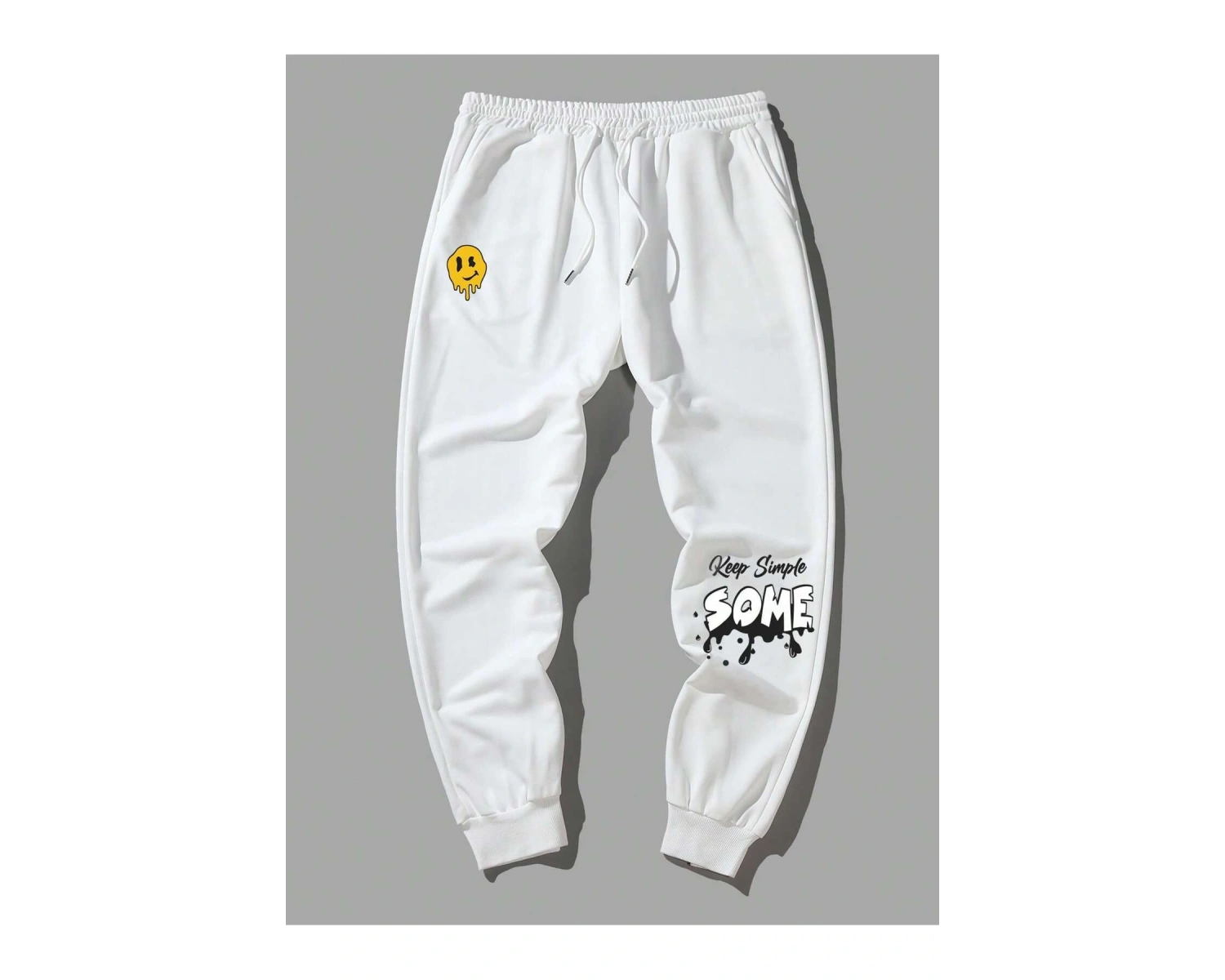 Letter Graphic Drawstring Waist Eşofman Altı