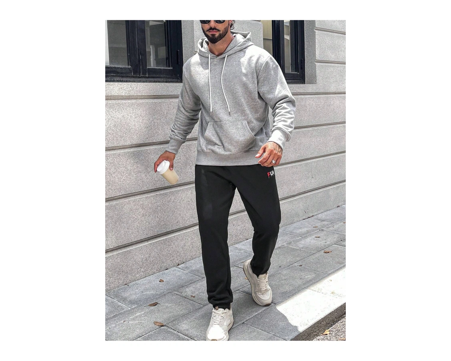 Letter Graphic Drawstring Waist Eşofman Altı