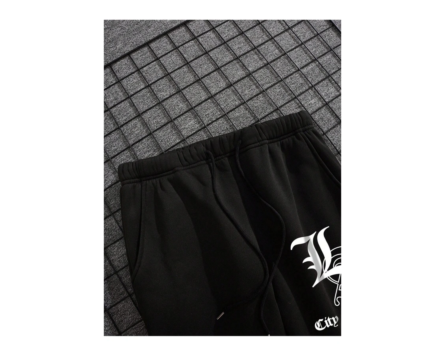 Letter Graphic Drawstring Waist Eşofman Altı