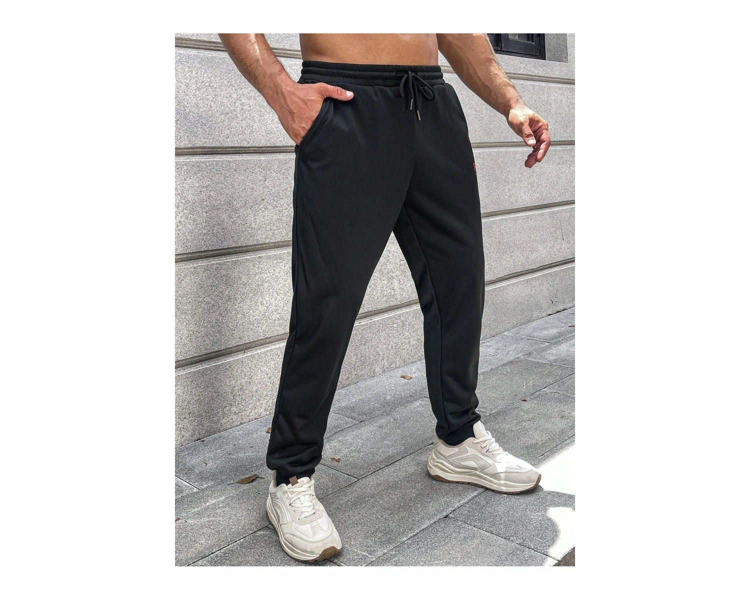 Letter Graphic Drawstring Waist Eşofman Altı