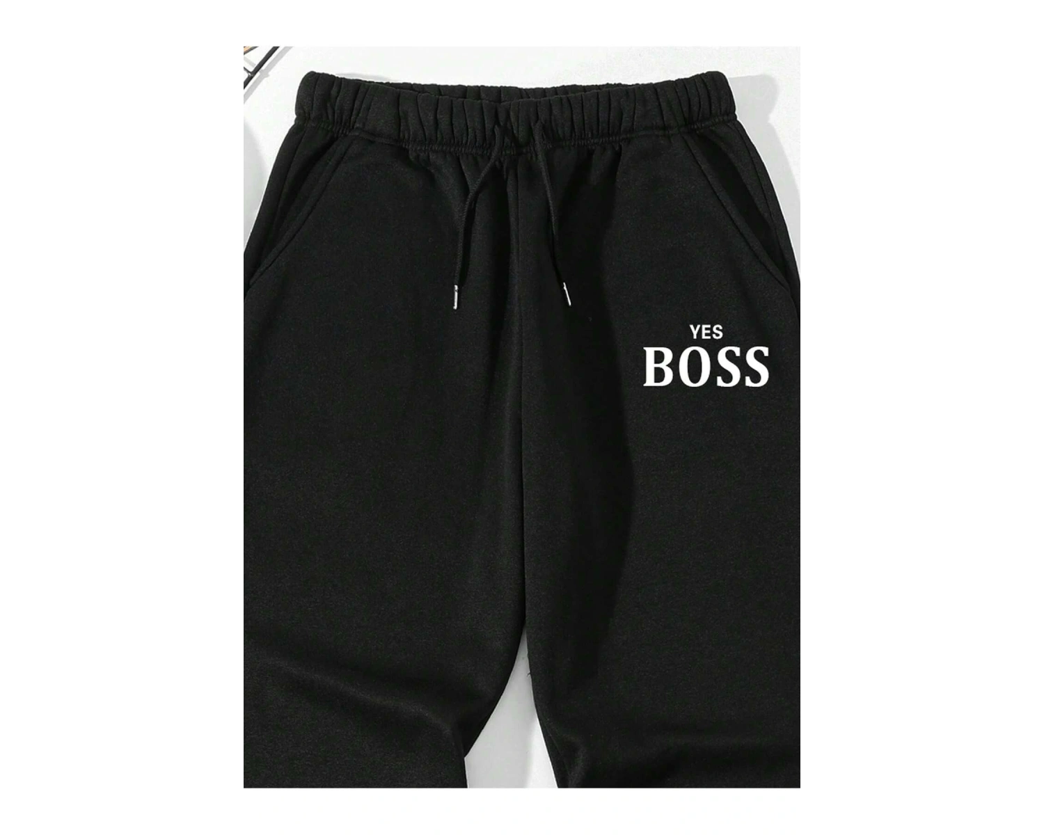 Letter Graphic Drawstring Waist Pants