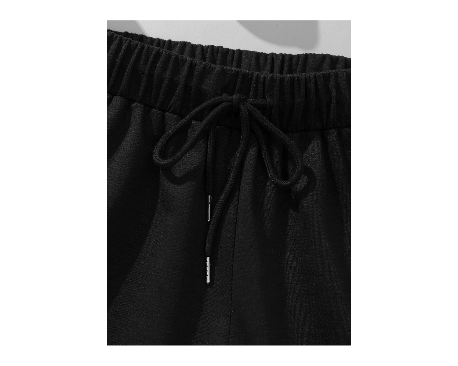 Letter Graphic Drawstring Waist Şort