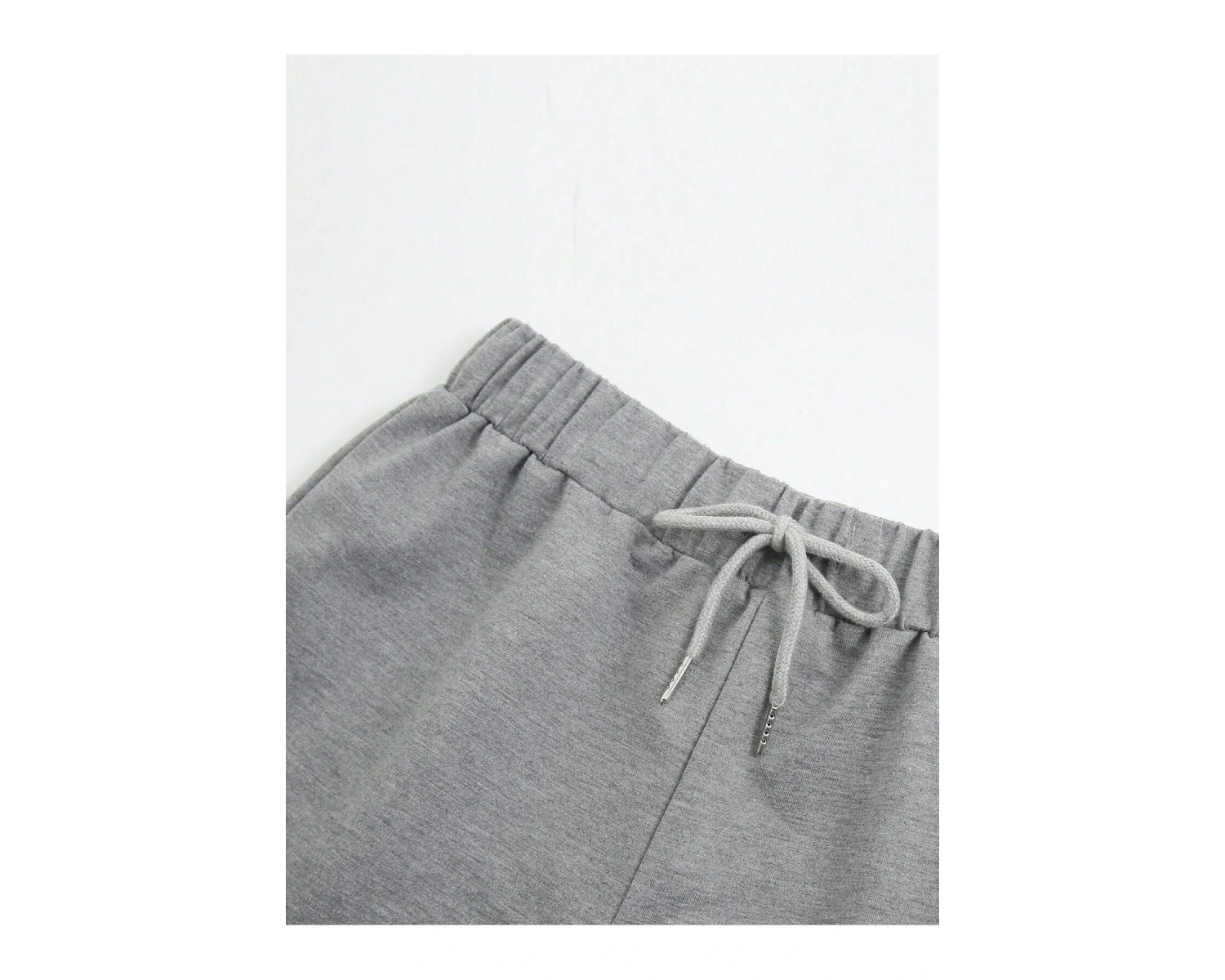 Letter Graphic Drawstring Waist Track Şort