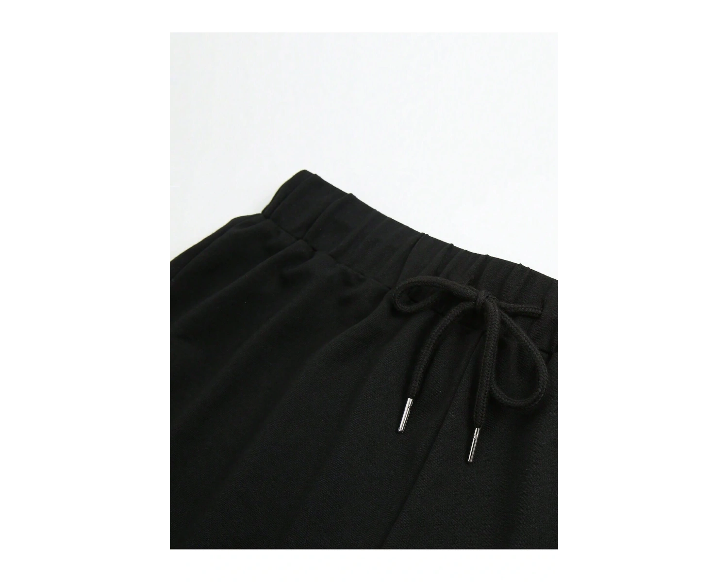 Letter Graphic Drawstring Waist Track Şort