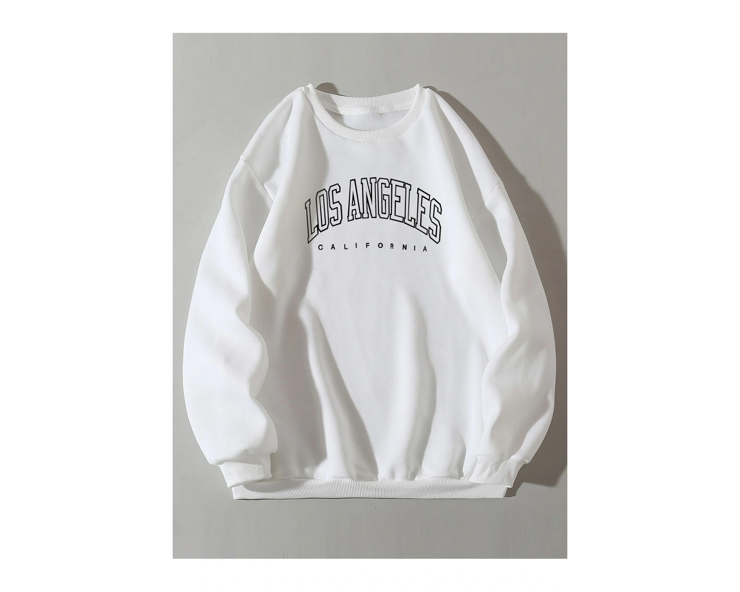 Letter Graphic Drop Shoulder Lined Sweatshirt MAVİRENK