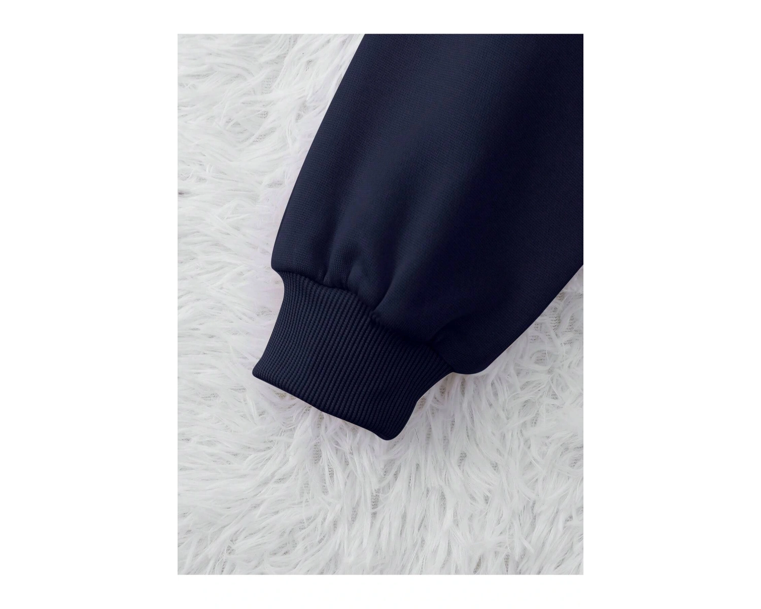 Letter Graphic Drop Shoulder Lined Sweatshirt MAVİRENK