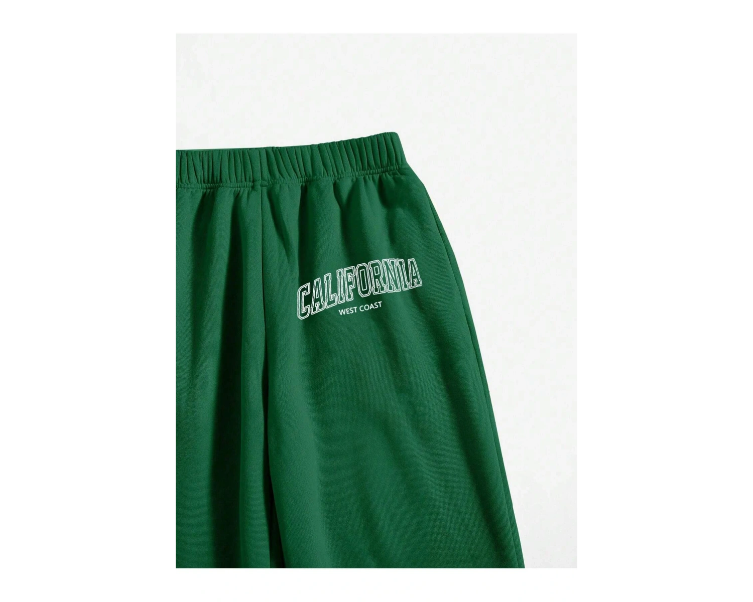 Letter Graphic Elastic Waist 4 Mevsim Eşofman