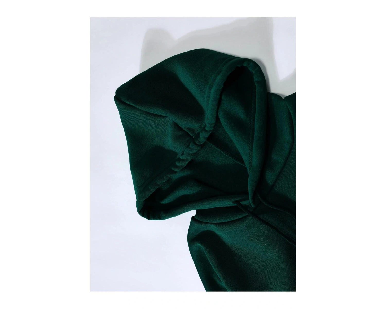 Letter Graphic Lined Kangaroo Pocket Hoodie Yeşil