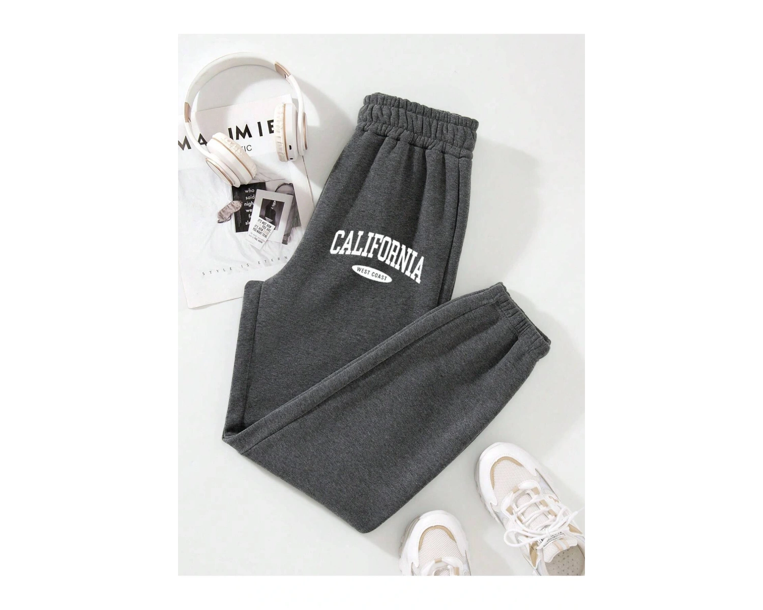 Letter Graphic Thermal Lined 4 Mevsim Eşofman