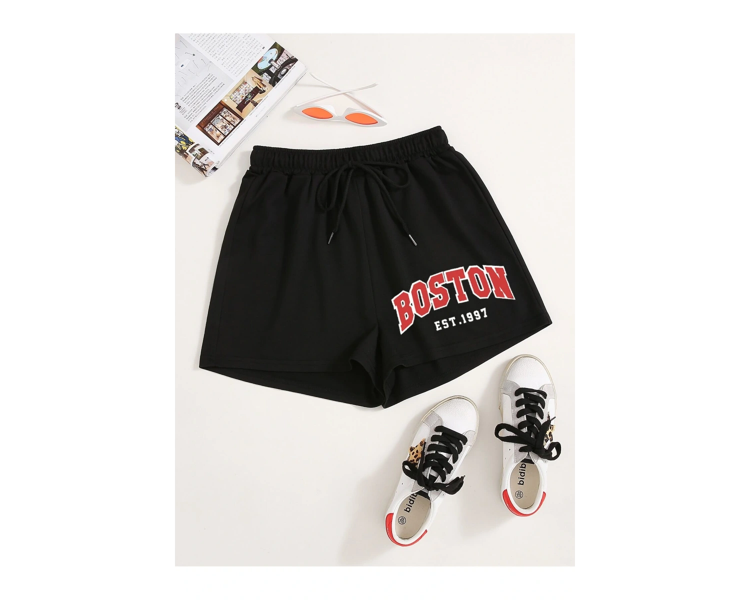 Letter Graphic Track Şort