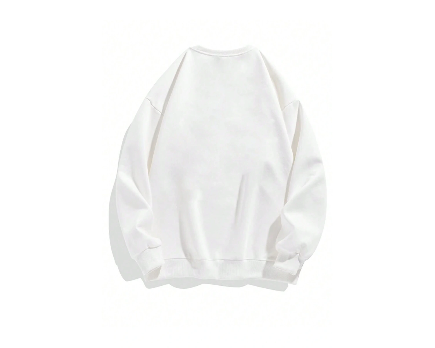 Letter & Tennis Racket Print Drop Shoulder Sweatshirt Beyaz