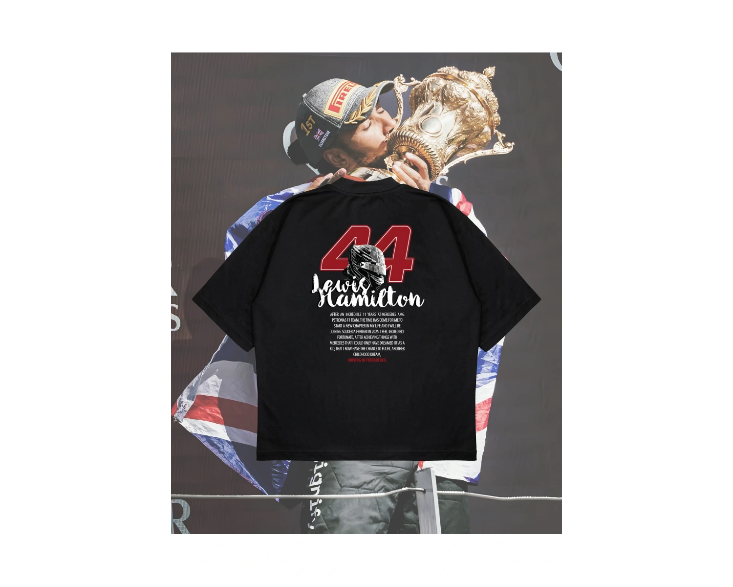 Lewis H. Boxy Fit Oversize Unisex Tshirt – Baskılı Tişört |