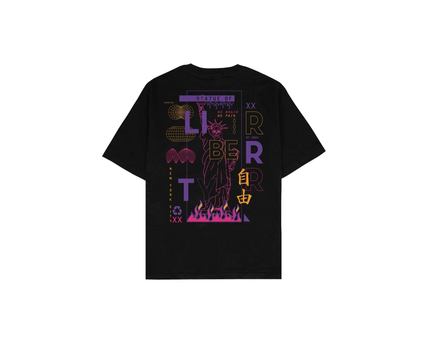Liberta Siyah Oversize Unisex T-shirt
