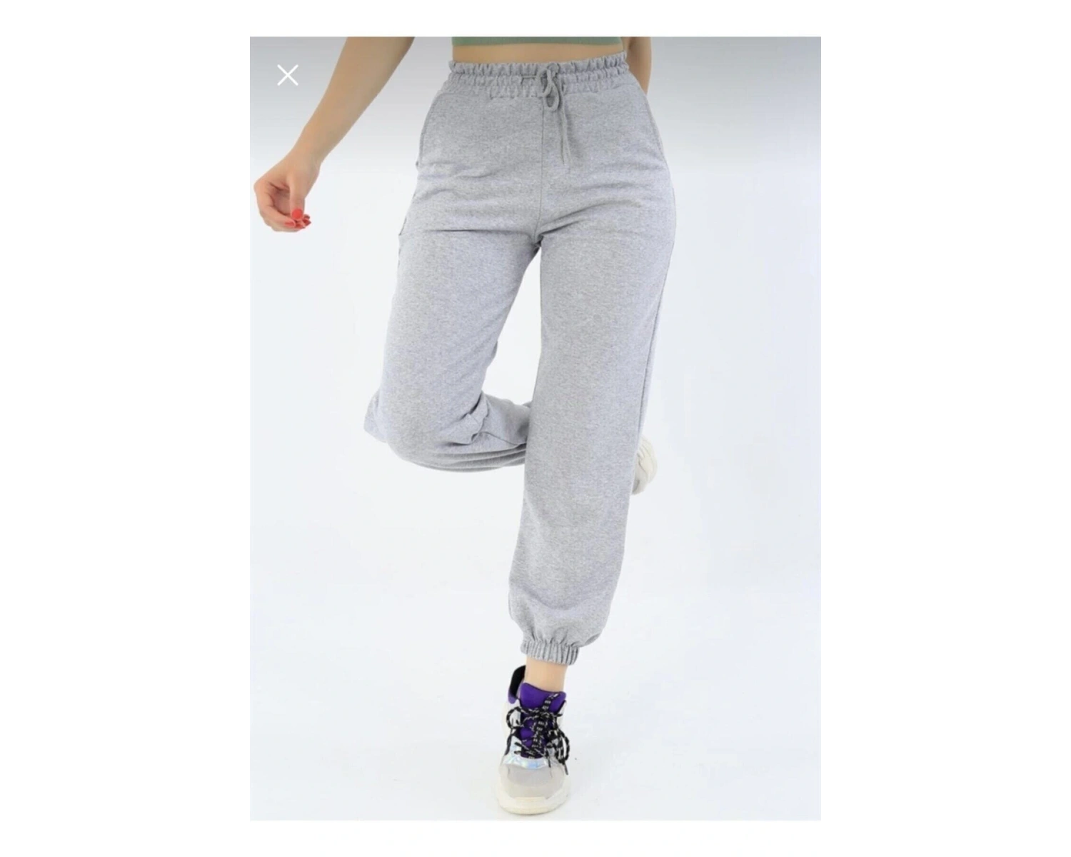 Lion Company Kadın Gri Paçası Lastikli Eşofman ESF01