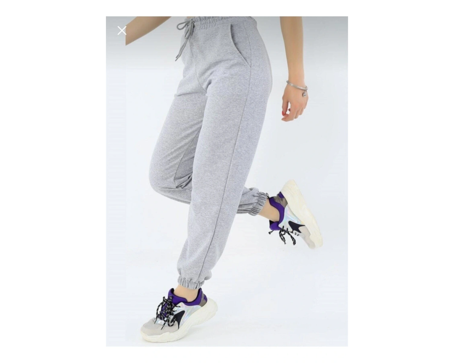 Lion Company Kadın Gri Paçası Lastikli Eşofman ESF01