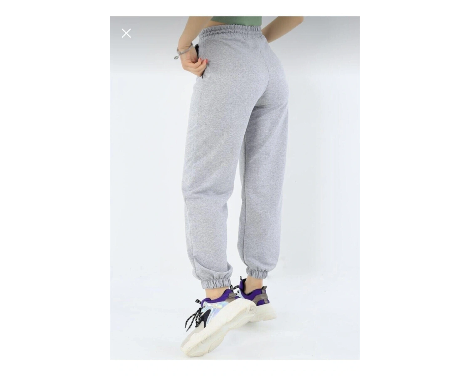 Lion Company Kadın Gri Paçası Lastikli Eşofman ESF01