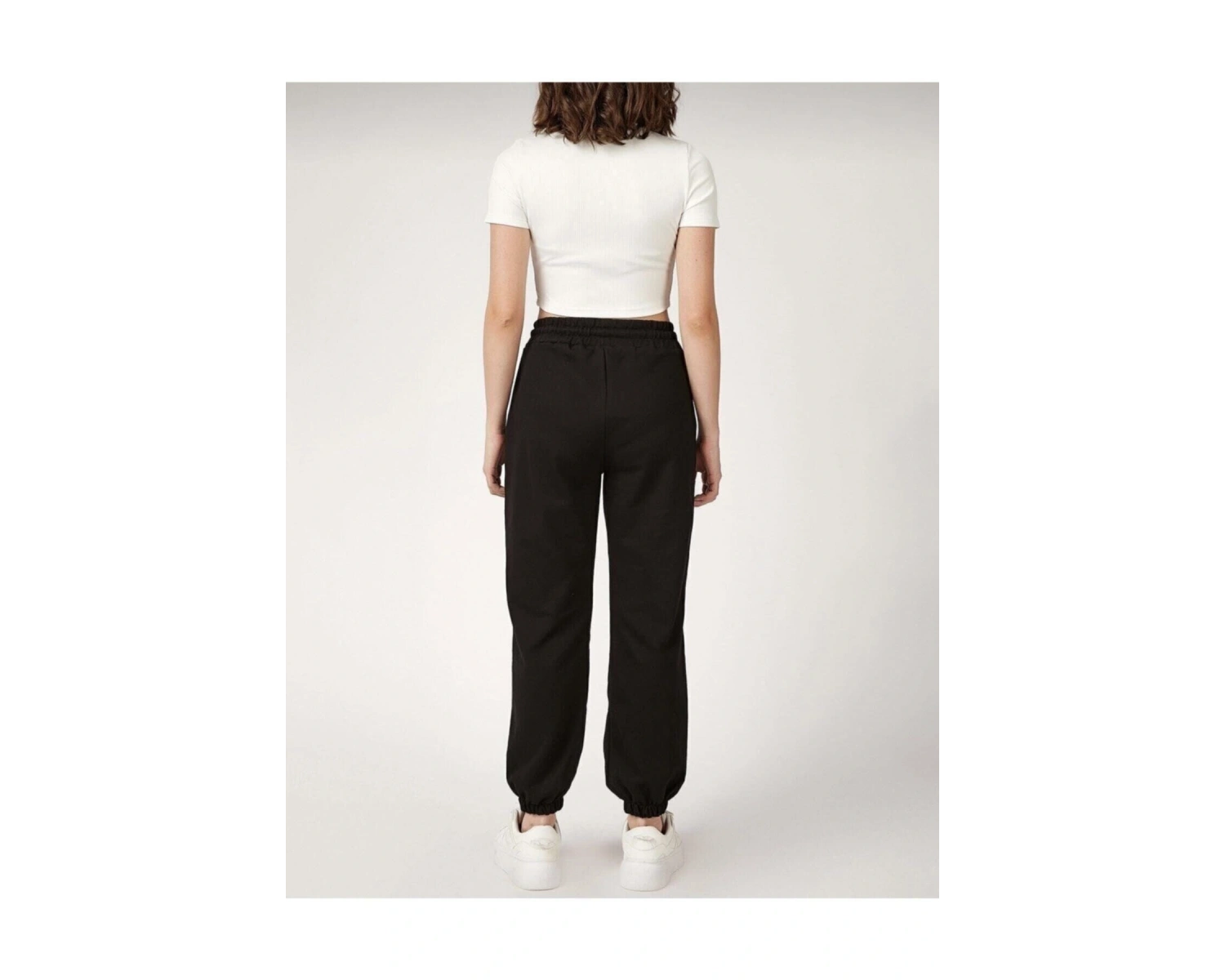 Lion Company Kadın Siyah Paçası Lastikli Eşofman ESF01