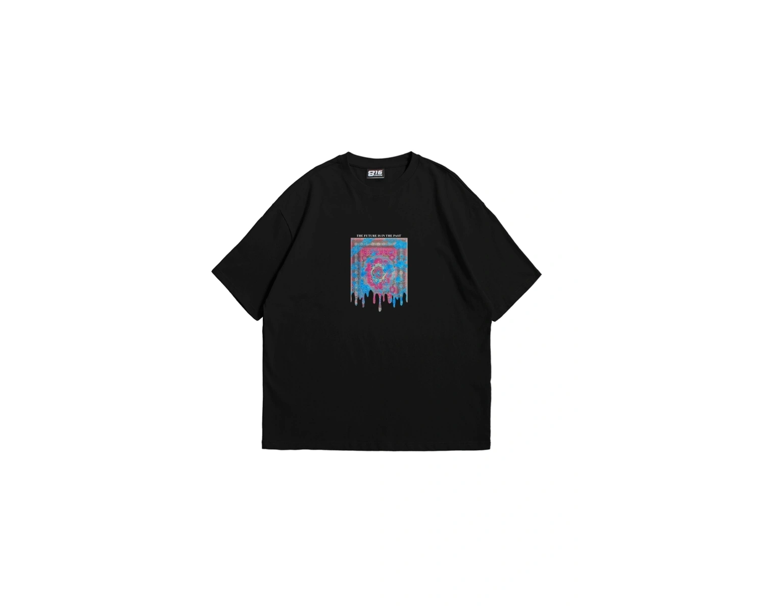 Liquid Rug Baskılı Oversize Unisex Beyaz