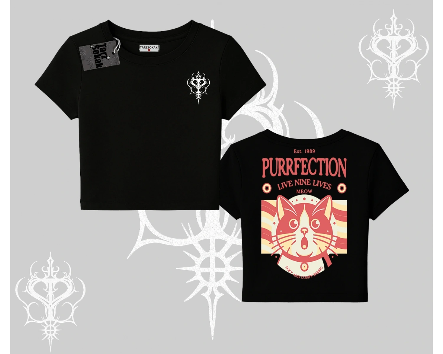 Live Nine Lives Kedi Tasarımlı Babby Tee Tshirt