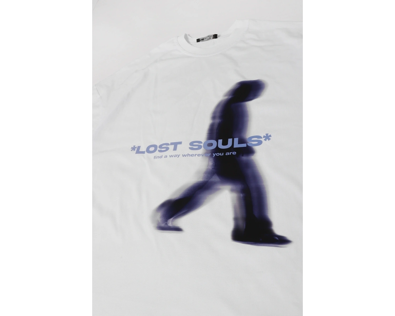 Lost Souls Baskılı Beyaz Unisex Oversize