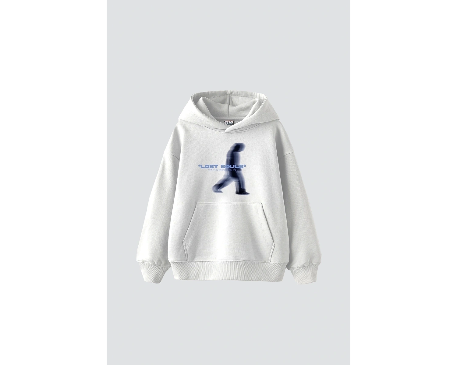 Lost Souls Baskılı Oversize Unisex Premium Beyaz