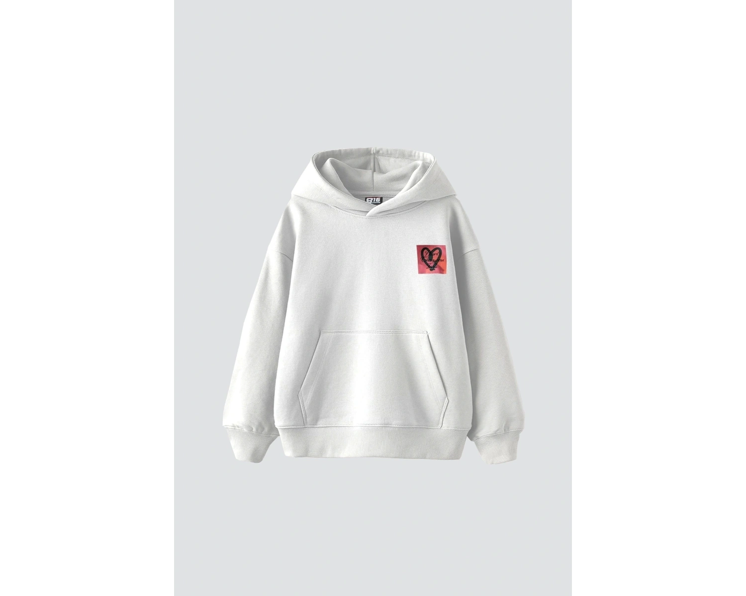 Love Baskılı Oversize Unisex Beyaz