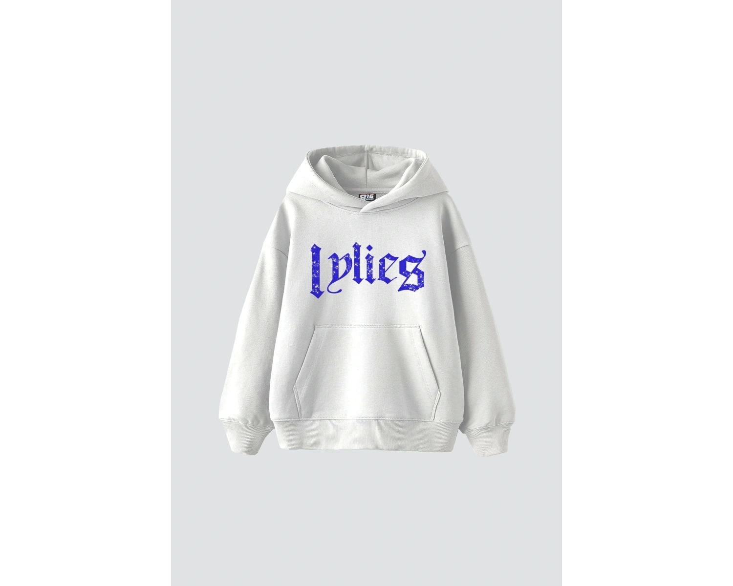 Lylies Baskılı Oversize Unisex Beyaz