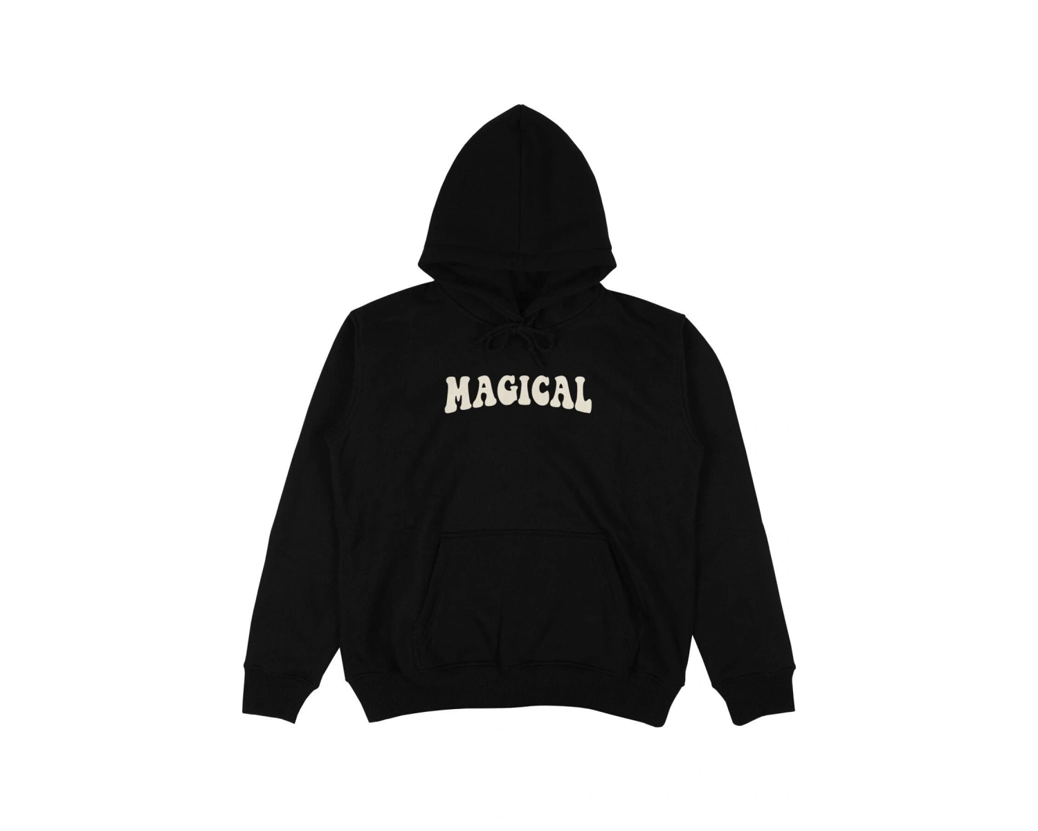 Magical Siyah Oversize Unisex Kapüşonlu Sweatshirt Hoodie