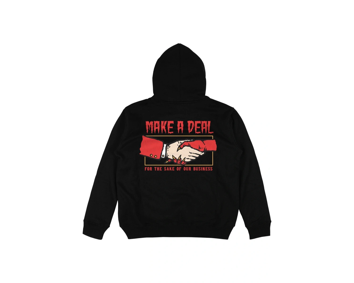 Make A Deal Siyah Oversize Unisex Kapüşonlu Sweatshirt Hoodie