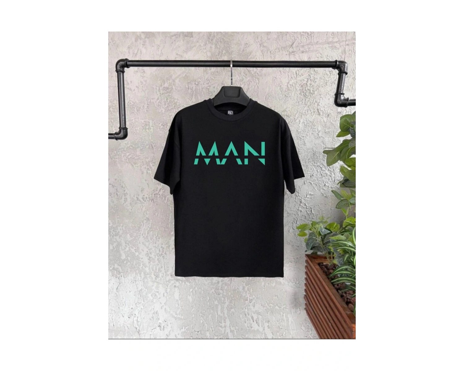 Man Baskılı Beyaz Baskılı Erkek