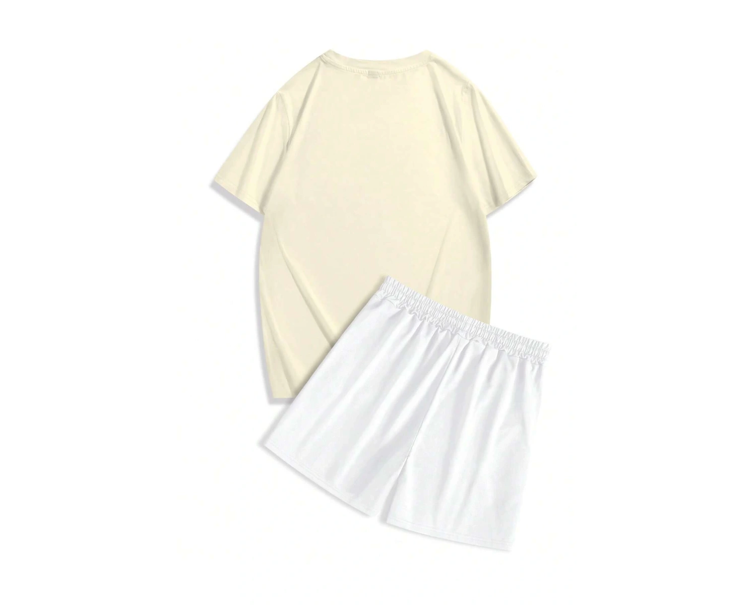 Manfinity EMRG Erkek Günlük Araba Harf Baskılı Kısa Kollu Tişört Ve Şort Takımı