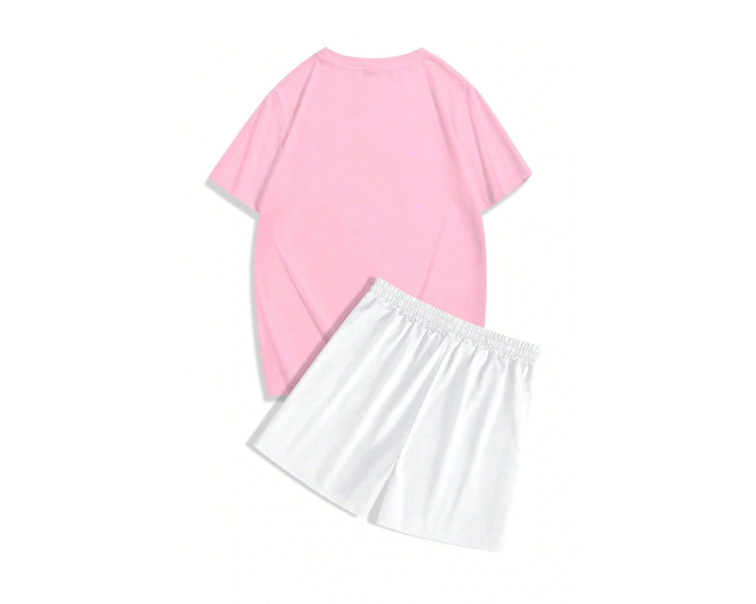 Manfinity EMRG Erkek Günlük Araba Harf Baskılı Kısa Kollu Tişört Ve Şort Takımı