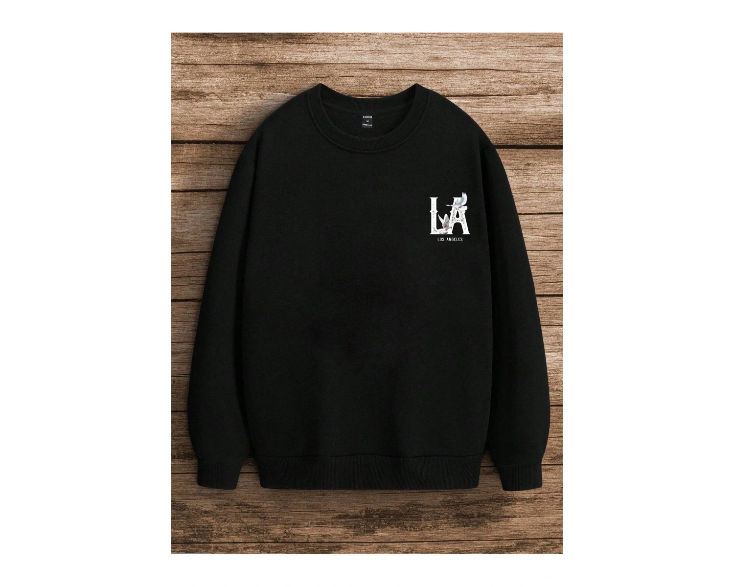 Manfinity EMRG Letter Graphic Sweatshirt Siyah