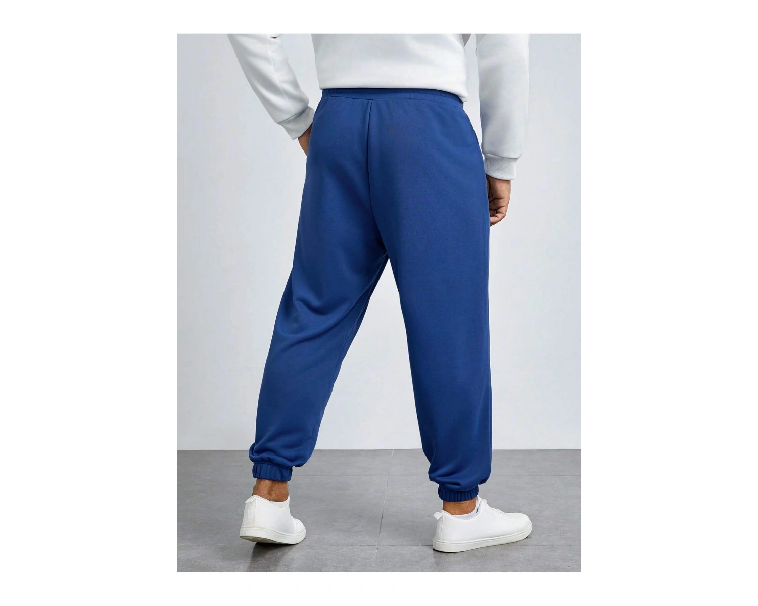 Manfinity Erkek Plus Harf Grafikli Büzgülü Bel Eşofman Altı