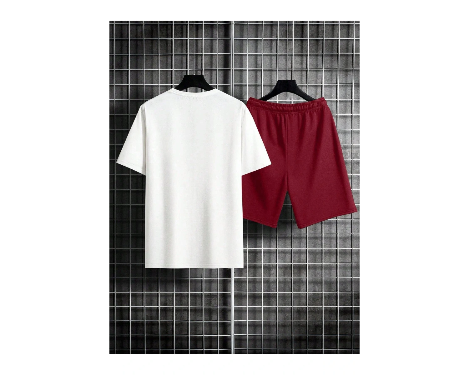 Manfinity Homme 2li Erkek Grafik Baskılı Rahat Yuvarlak t ve Şort Takım