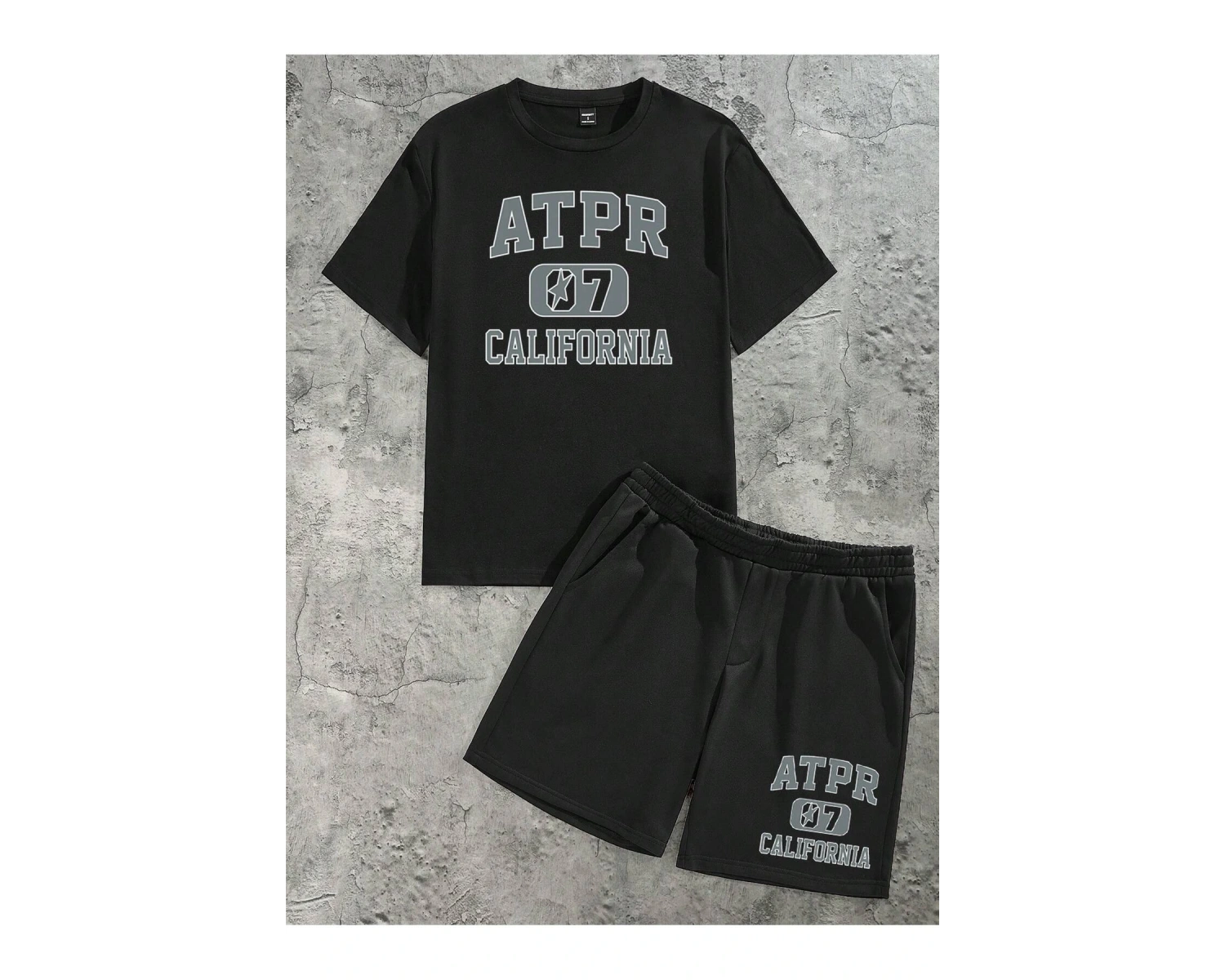 Manfinity Homme 2li Erkek Günlük Basit Kısa Kollu Tişört Ve Şort Takımı