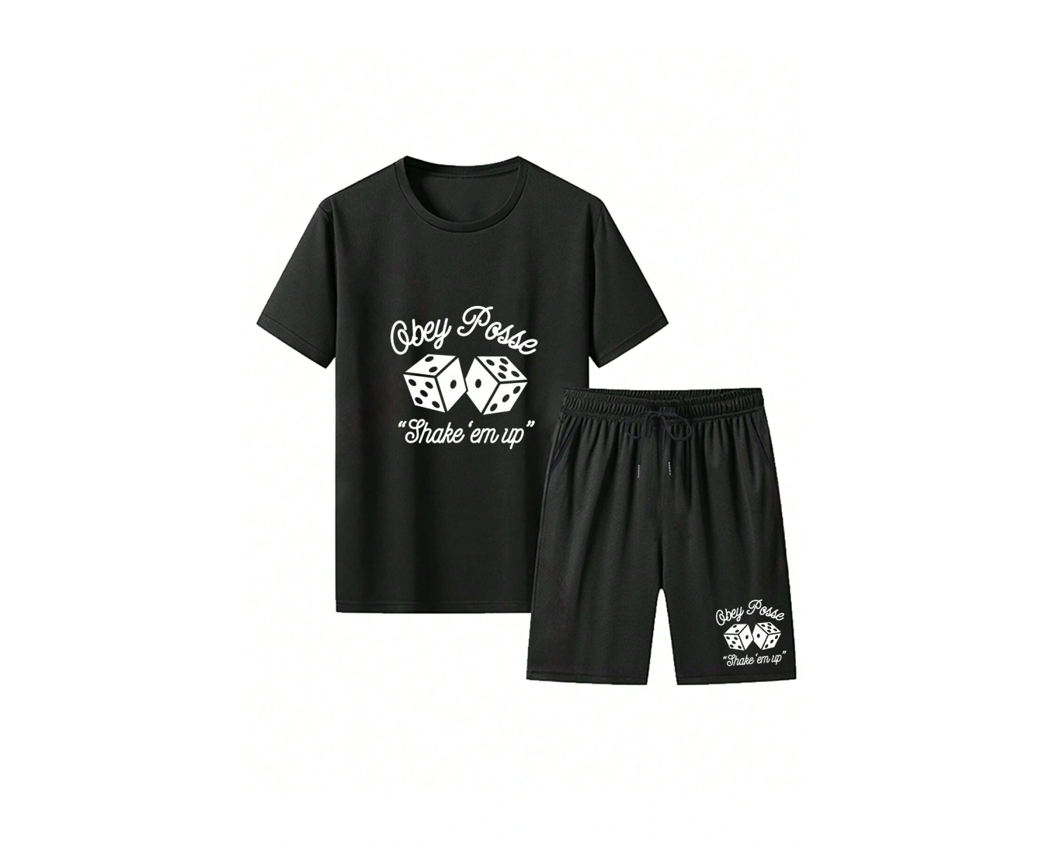 Manfinity Homme 2li Erkek Günlük Basit Kısa Kollu Tişört Ve Şort Takımı