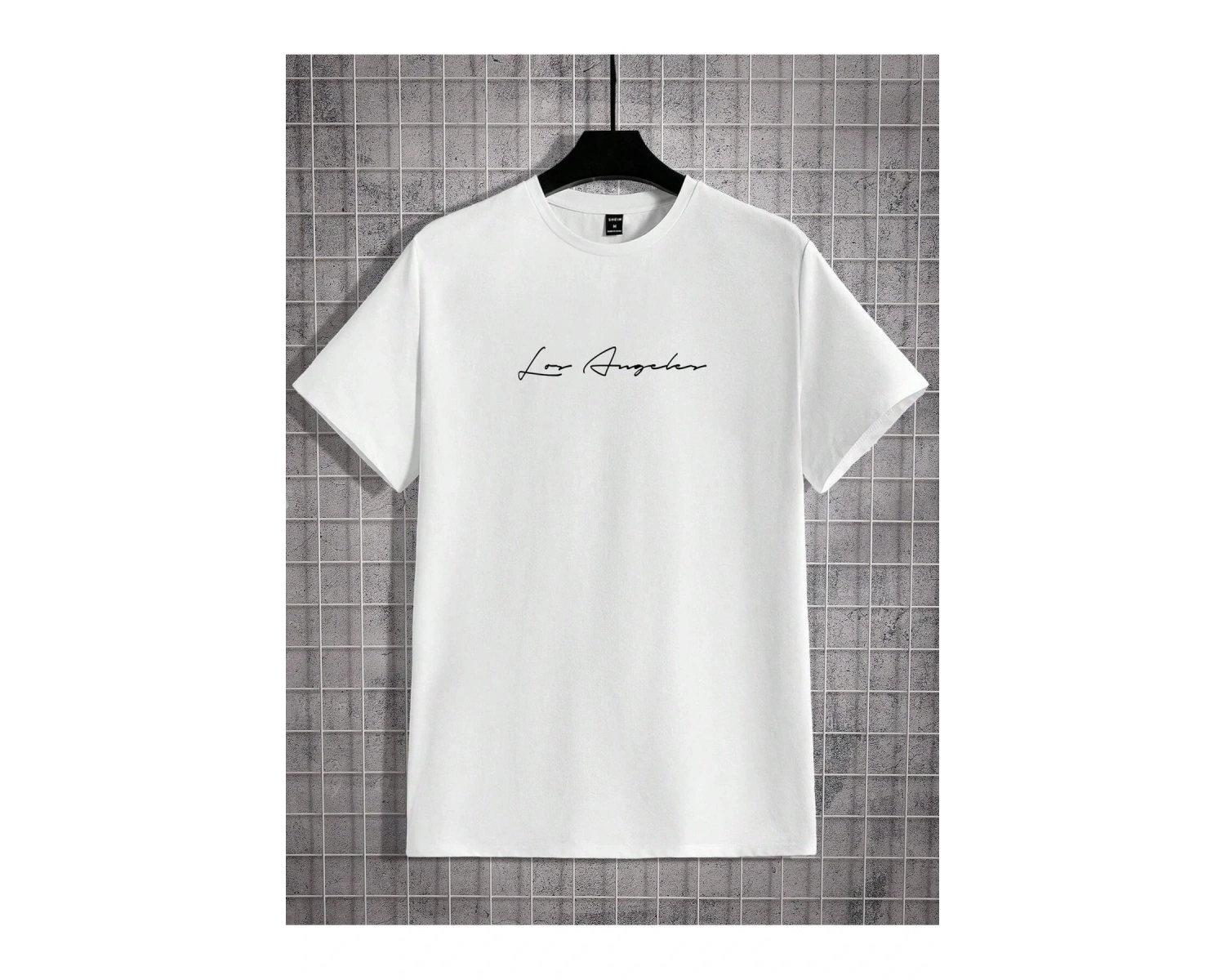 Manfinity Homme Beyaz Örme Erkek Kısa Kollu Tişört ve Şort Takımı