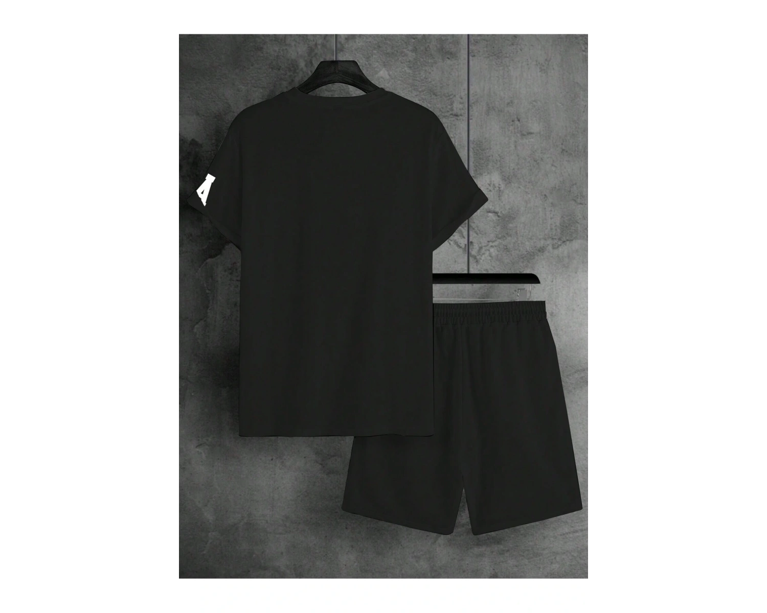 Manfinity Homme Erkek Basit Harfli Grafik Tişört ve Şort Takımı