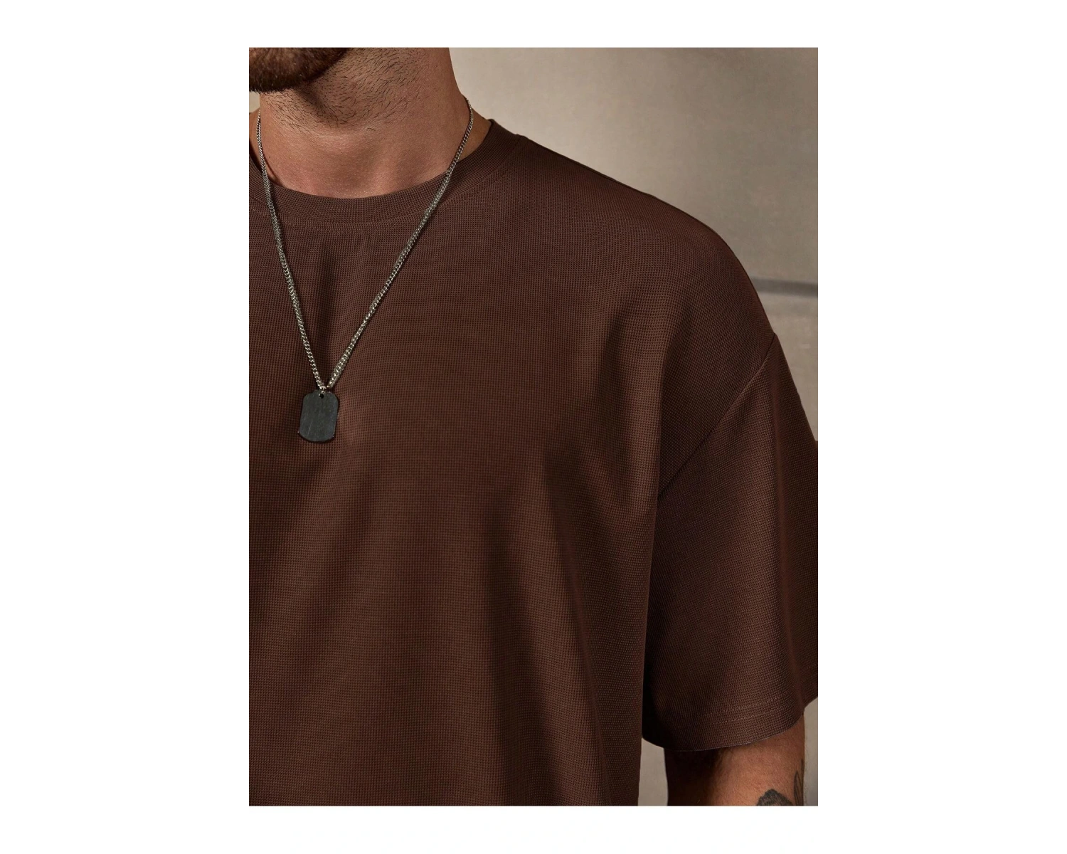 Manfinity Homme Erkek Düz Bol Kesim Bel Şortu