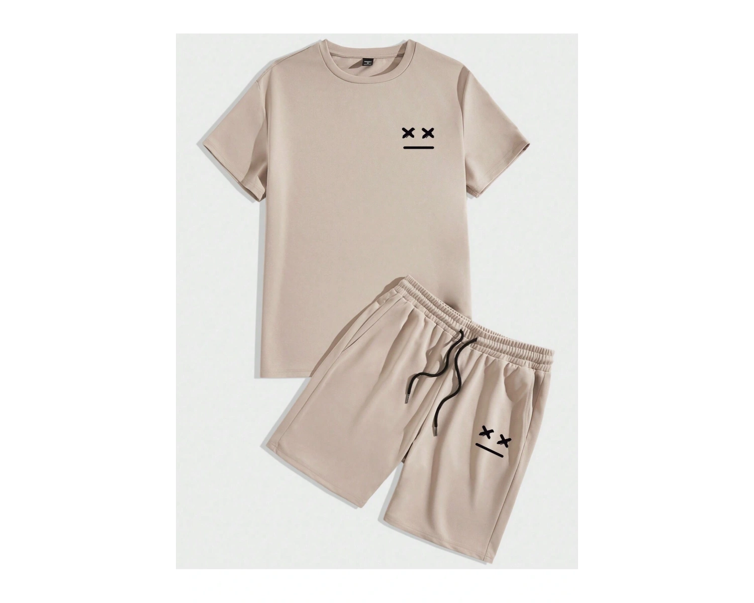 Manfinity Homme Erkek Haki Tişört Ve Şort Takımı
