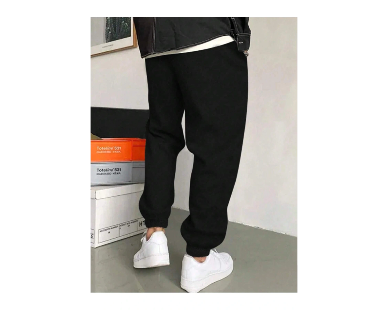 Manfinity Homme Erkek Harf Grafik İpli Bel Eşofman Altı